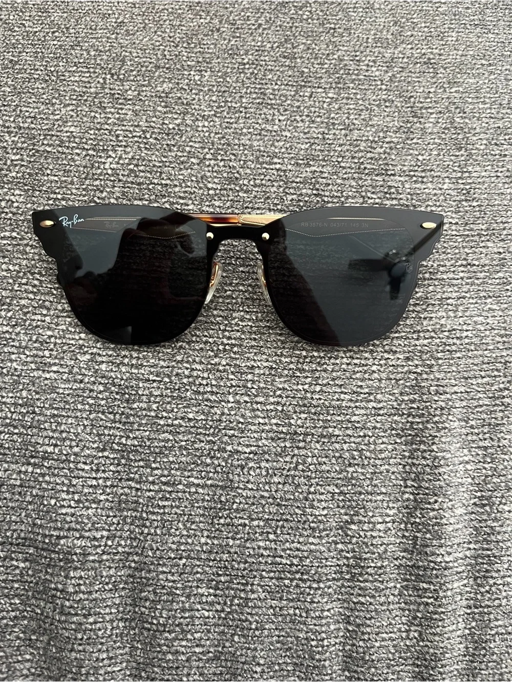 Women’s Clubmaster Blaze Sunglasses Green Lens Unisex Men’s Glasses Black Gold